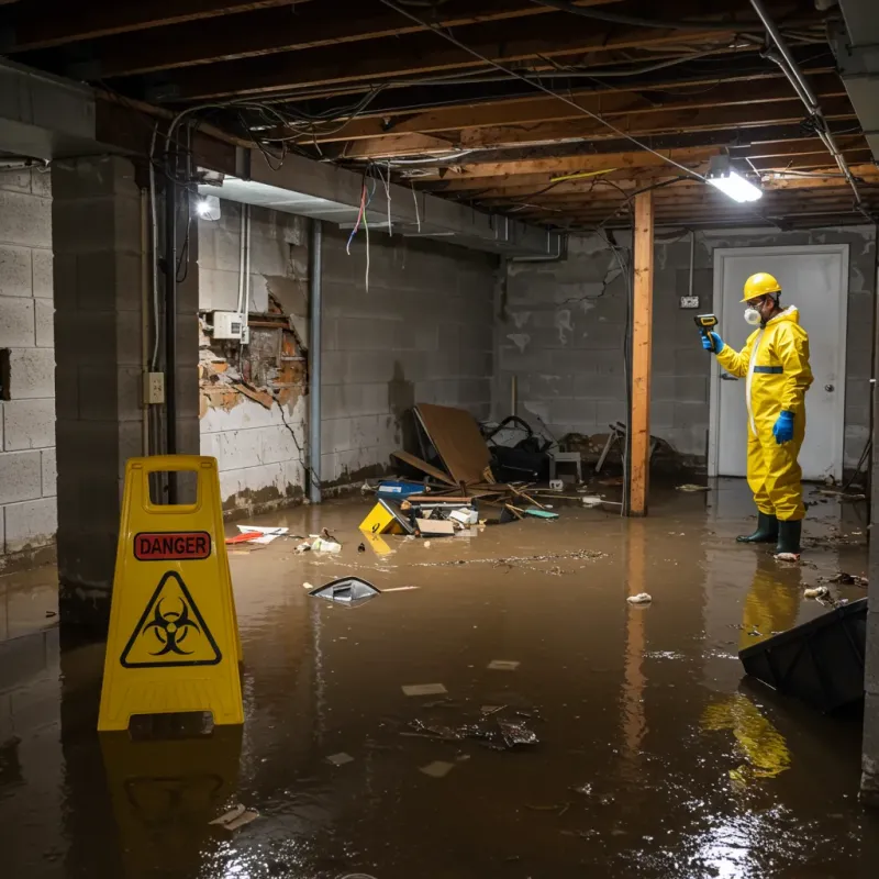 Flooded Basement Electrical Hazard in Pelham, AL Property